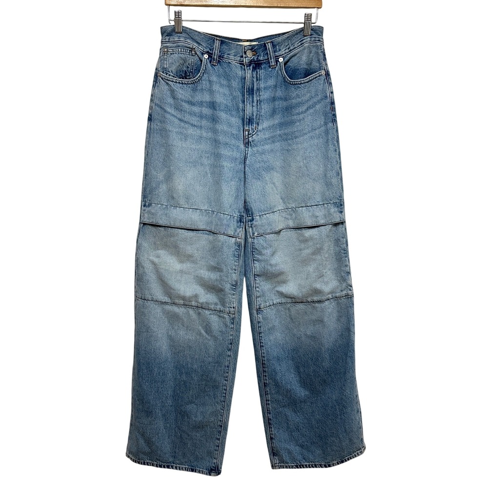 Madewell Superwide-Leg Cargo Jeans Womens 29 Blue Denim Baggy High Rise 90s‎ Y2K